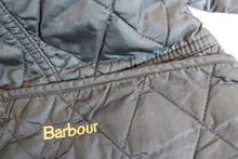 Load image into Gallery viewer, BARBOUR Ladies Black Corduroy Collar Embroidered Logo Quilted Jacket UK14
