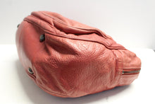 Load image into Gallery viewer, FARHI Ladies Coral Red Leather Zip Roomy Day Tote Shoulder Bag 34 x 28 x 13cm
