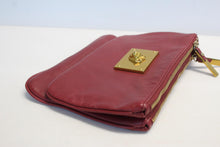 Load image into Gallery viewer, &amp; OTHER STORIES Ladies Red Leather Zip Gold Tone Logo Clutch Bag 23 x 18cm
