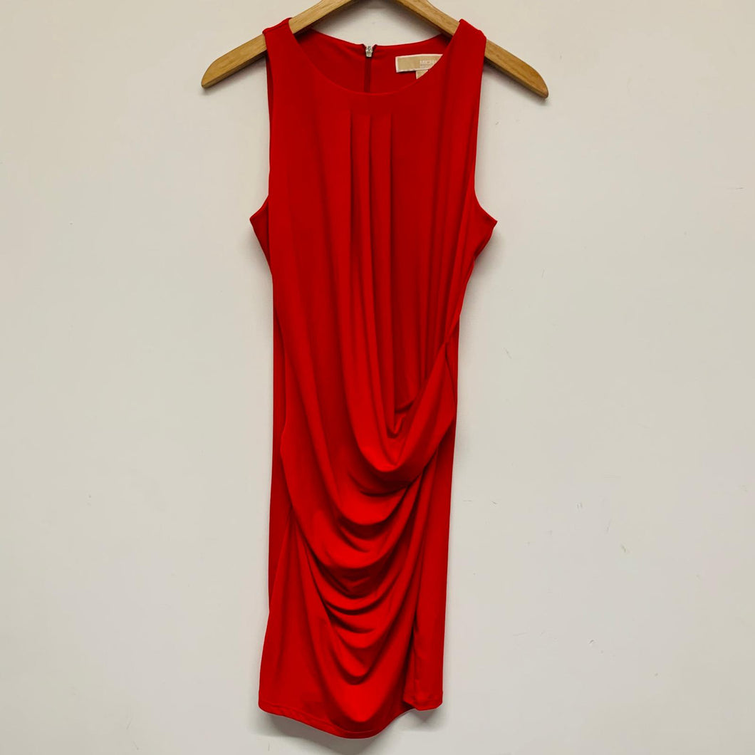MICHAEL KORS Red Ladies Sleeveless Round Neck A-Line Dress Size UK S
