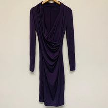 Load image into Gallery viewer, DAY X BIRGER MIKKELSEN Purple Ladies Long Sleeve Scoop Neck Bodycon Dress UK S
