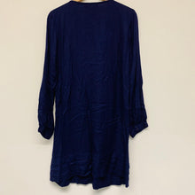 Load image into Gallery viewer, ANTIK BATIK Blue Ladies Long Sleeve Round Neck A-Line Dress Size UK S
