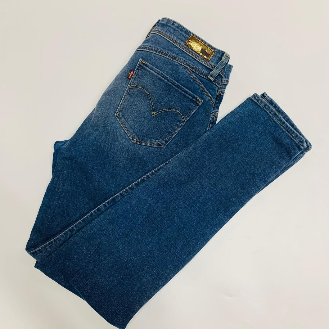 LEVI'S Classic Blue Demi Curve Ladies Skinny Fit Jeans Size UK 28 W28 L30