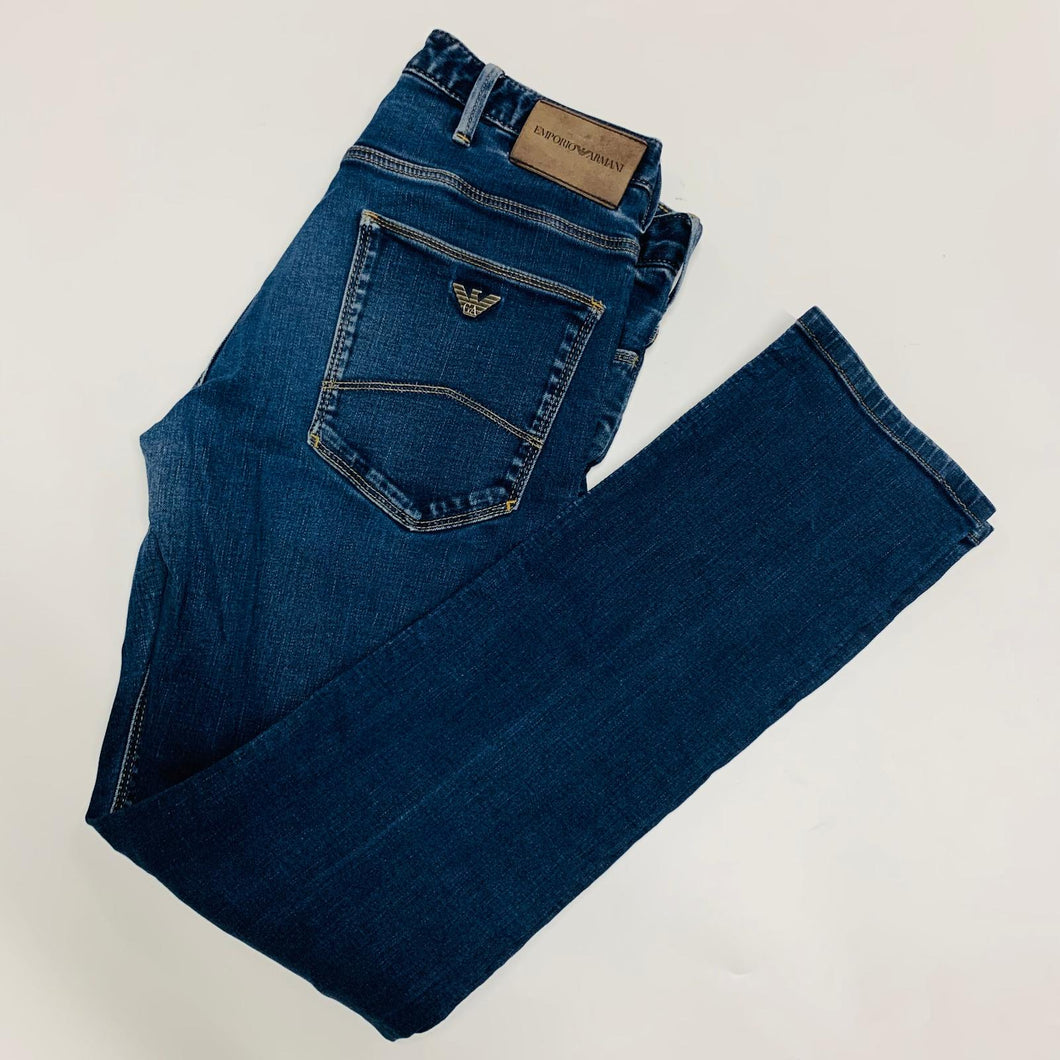 EMPORIO ARMANI Blue Classic Ladies Skinny Jeans Size UK 28 W28 L29