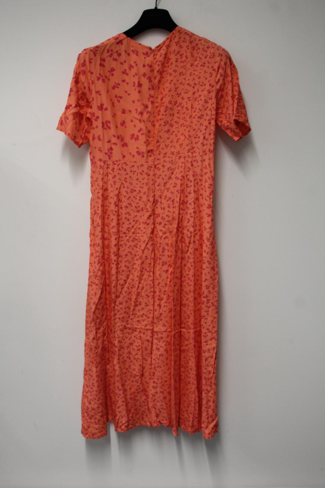 French CONNECTION Ladies Emberglow Orange & Pink Floral Midi Dress UK1 –  ReThread
