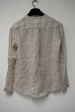 Load image into Gallery viewer, MASSIMO DUTTI Ladies Beige Lace Front Button-Up Long Sleeve Blouse Top M

