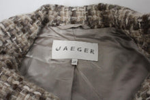 Load image into Gallery viewer, JAEGER Ladies Brown Wool Blend Medium Knit Double-Breasted Jacket UK14
