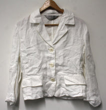 Load image into Gallery viewer, SPORTMAX Ladies Off-White Linen Lightweight 3- Button Jacket Size UK10
