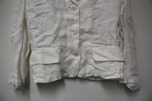 Load image into Gallery viewer, SPORTMAX Ladies Off-White Linen Lightweight 3- Button Jacket Size UK10
