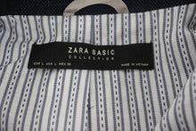 Load image into Gallery viewer, ZARA BASIC Ladies Navy Blue Linen Blend Single Breasted Trouser Suit L NEW
