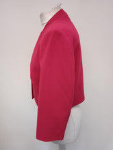 Load image into Gallery viewer, JACQUES VERT Ladies Bright Pink Open Front Bolero Blazer Jacket Size UK16
