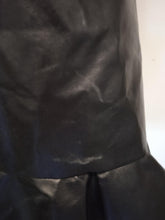 Load image into Gallery viewer, SELF-PORTRAIT Ladies Black Faux Leather Flounced Asymmetric Mini Skirt Size UK8
