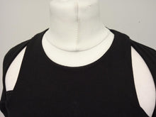 Load image into Gallery viewer, ALEXANDER WANG Ladies Black Stretch Fit Cut-Out Shoulders T-Shirt Size XS
