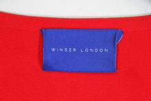 Load image into Gallery viewer, WINSER LONDON Ladies Red Cotton Long Sleeve Wrap Knitted Cardigan Size S
