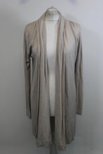 Load image into Gallery viewer, PASSIONE Ladies Beige Modal Long Sleeve Long Wrap Knitted Cardigan Size L/XL
