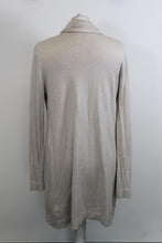 Load image into Gallery viewer, PASSIONE Ladies Beige Modal Long Sleeve Long Wrap Knitted Cardigan Size L/XL
