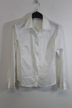 Load image into Gallery viewer, LA CHEMISERIE D&#39;AVELINE Ladies White Cotton Long Sleeve Shirt EU40 UK12
