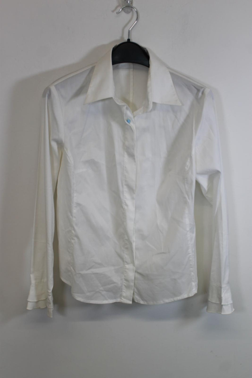 LA CHEMISERIE D'AVELINE Ladies White Cotton Long Sleeve Shirt EU40 UK12