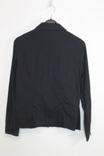 Load image into Gallery viewer, M Ladies Black Cotton Long Sleeve Button Down Shirt EU40 UK12
