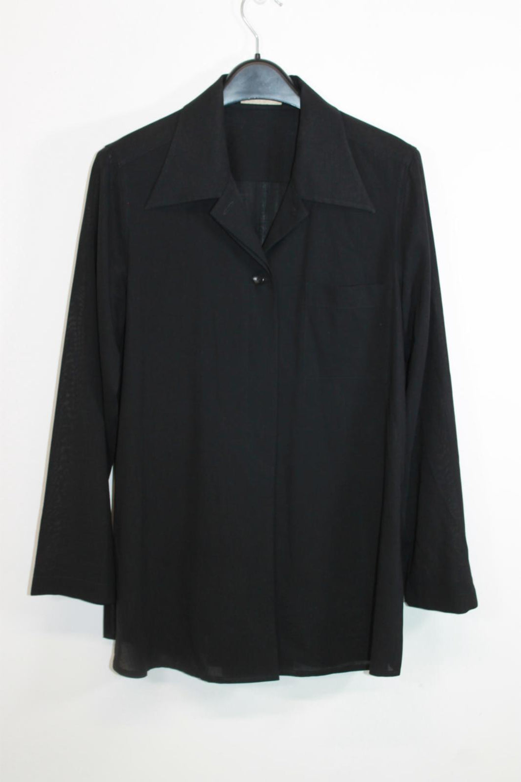 JOOP! Ladies Black Wool Long Sleeve Button Down Shirt EU38 UK10