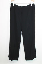 Load image into Gallery viewer, Ladies Black Virgin Wool Wide-Leg Dress Trousers EU40 UK12
