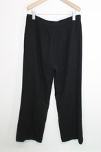 Load image into Gallery viewer, Ladies Black Virgin Wool Wide-Leg Dress Trousers EU40 UK12
