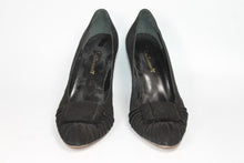 Load image into Gallery viewer, L.K. BENNETT Ladies Black Suede High Heel Bow Detail Pumps Shoes EU38 UK5
