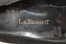 Load image into Gallery viewer, L.K. BENNETT Ladies Black Suede High Heel Bow Detail Pumps Shoes EU38 UK5
