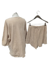 Load image into Gallery viewer, THE SIMPLE FOLK Ladies Beige Cotton Organic Oversized Pyjama Set Size UK M/12
