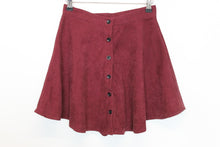 Load image into Gallery viewer, SHEIN Ladies Purple Corderoy Short Button Down A-Line Skirt EU36 UK8

