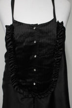 Load image into Gallery viewer, LULUMARIE Ladies Black Satin Pleated Front Sleeveless Camisole Top Size S
