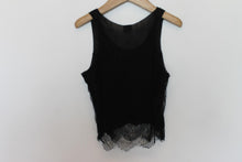 Load image into Gallery viewer, ARMANI Ladies Black Lace Sleeveless Scoop Neck Tank Top EU38 UK10
