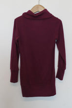 Load image into Gallery viewer, Ladies Purple Knit Long Sleeve Twist-Collar Jumper Approx. Size M
