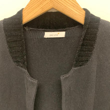 Load image into Gallery viewer, PER UNA Black Ladies Long Sleeve Collared Open Cardigan Jumper UK M
