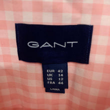 Load image into Gallery viewer, GANT Pink Ladies Long Sleeve Collared Check Button-Up Shirt UK 14
