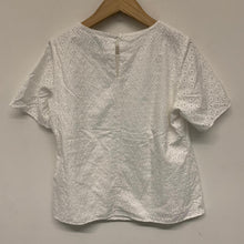 Load image into Gallery viewer, M&amp;S CLASSIC White Ladies Short Sleeve Round Neck Blouse Top Size UK 12
