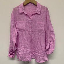 Load image into Gallery viewer, SKOVDE Pink Ladies Long Sleeve Collared Blouse Pullover Top Size UK 14
