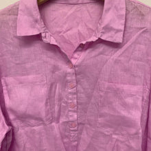 Load image into Gallery viewer, SKOVDE Pink Ladies Long Sleeve Collared Blouse Pullover Top Size UK 14
