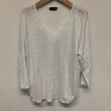 Load image into Gallery viewer, PHASE EIGHT White Ladies 3/4 Sleeve V-Neck Top Blouse Size UK 12

