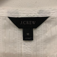 Load image into Gallery viewer, J.CREW White Ladies Long Sleeve V-Neck Top Blouse Top Size UK 10
