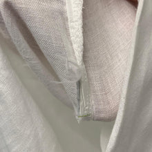 Load image into Gallery viewer, PURE LINEN White Ladies Short Sleeve V-Neck Top Blouse Size UK 12
