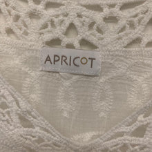 Load image into Gallery viewer, APRICOT White Ladies Short Sleeve Lace Deep V-Neck Top Blouse Size UK 14
