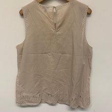 Load image into Gallery viewer, JIGSAW Beige Ladies Sleeveless Round Neck Top Boho Blouse Size UK 12

