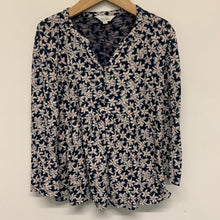 Load image into Gallery viewer, SEASALT CORNWALL Blue Ladies Long Sleeve V-Neck Top Blouse Size UK 14
