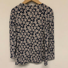 Load image into Gallery viewer, SEASALT CORNWALL Blue Ladies Long Sleeve V-Neck Top Blouse Size UK 14
