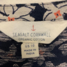 Load image into Gallery viewer, SEASALT CORNWALL Blue Ladies Long Sleeve V-Neck Top Blouse Size UK 14
