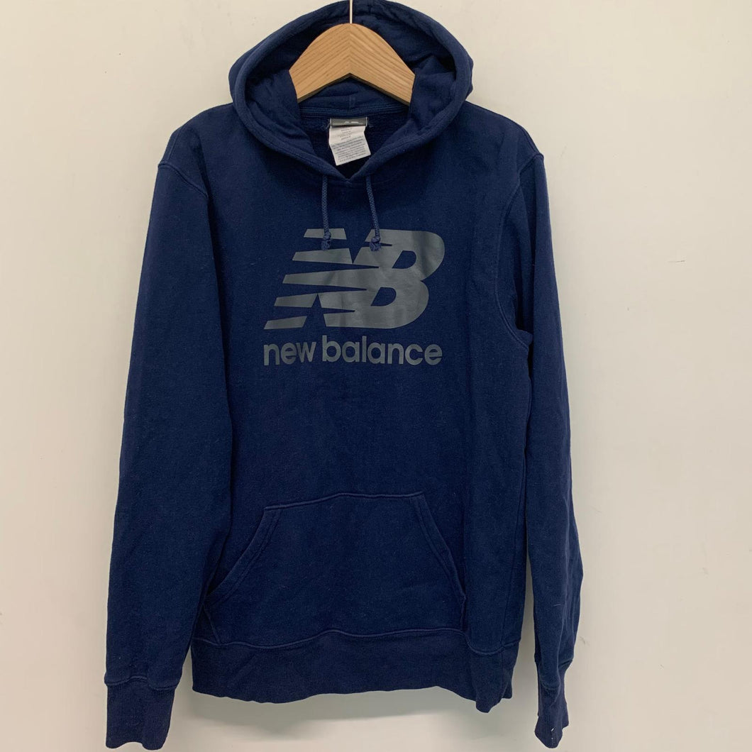 NEW BALANCE Navy Blue Men's Long Sleeve Hoodie Sweater Pullover Jumper Size UK S