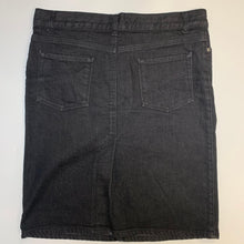 Load image into Gallery viewer, JOSEPH Black Wash Ladies Denim A-Line Knee High Skirt Size UK 14
