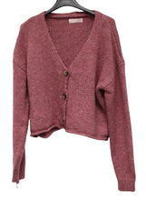 Load image into Gallery viewer, URBAN OUTFITTERS Ladies Mauve Pink Long Sleeve Cropped Button Cardigan L
