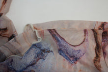 Load image into Gallery viewer, SHEIN Ladies Multi-Coloured Marble Print Sheer Mesh Stretch Cropped Top S
